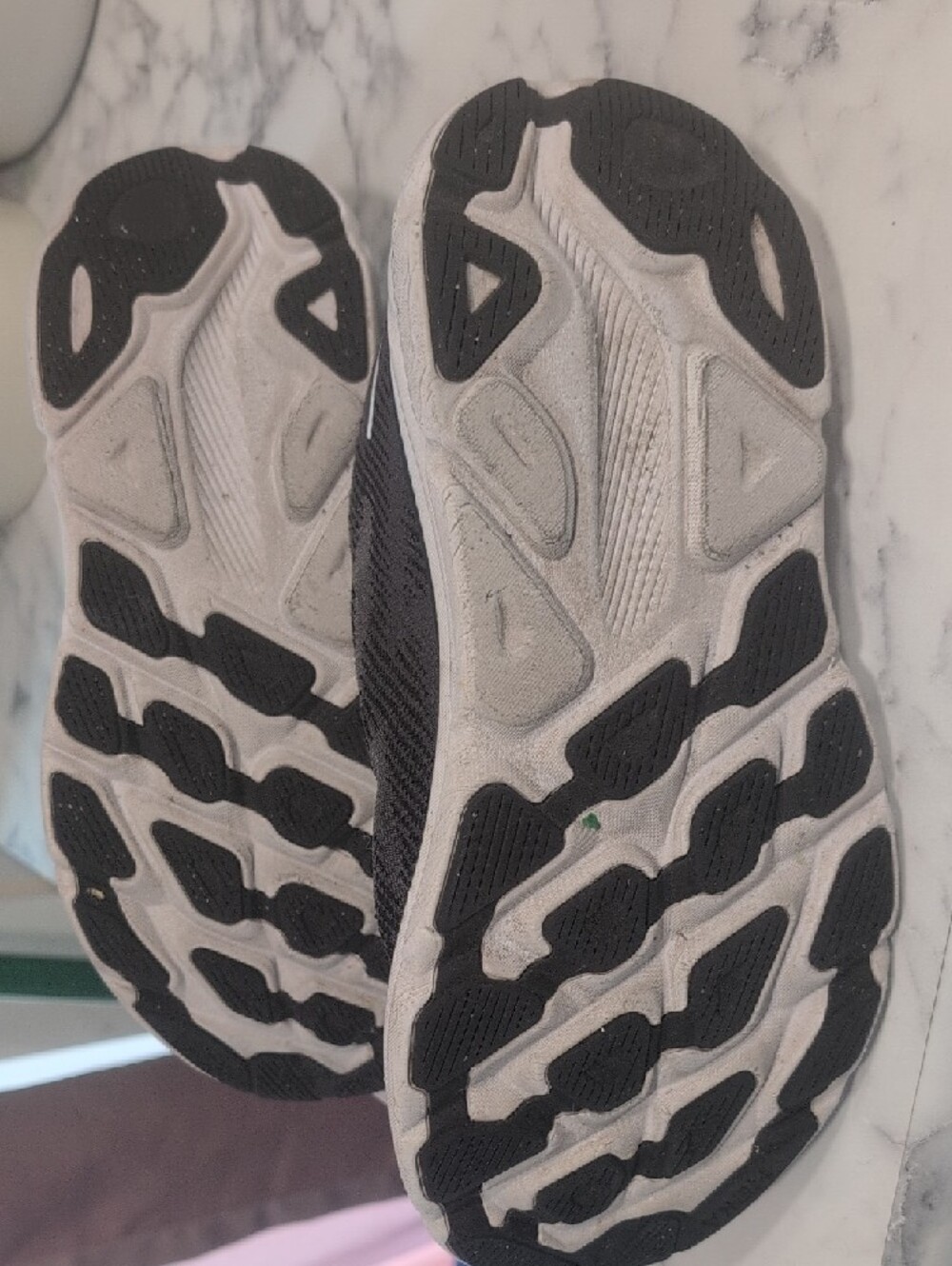 Hoka Clifton 9 Wide Women's Running Shoes Black with White Accents - Picture 6 of 9
